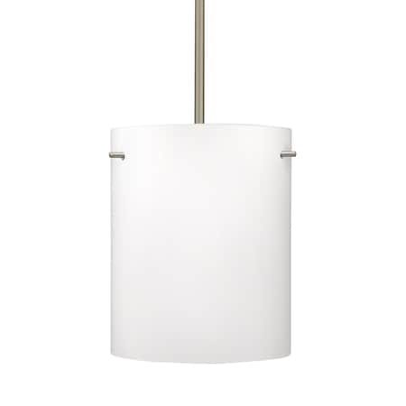 Besa Lighting Tamburo 8 Stem Pendant, Opal Matte, Satin Nickel Finish, 1x11W LED 1TT-400607-LED-SN